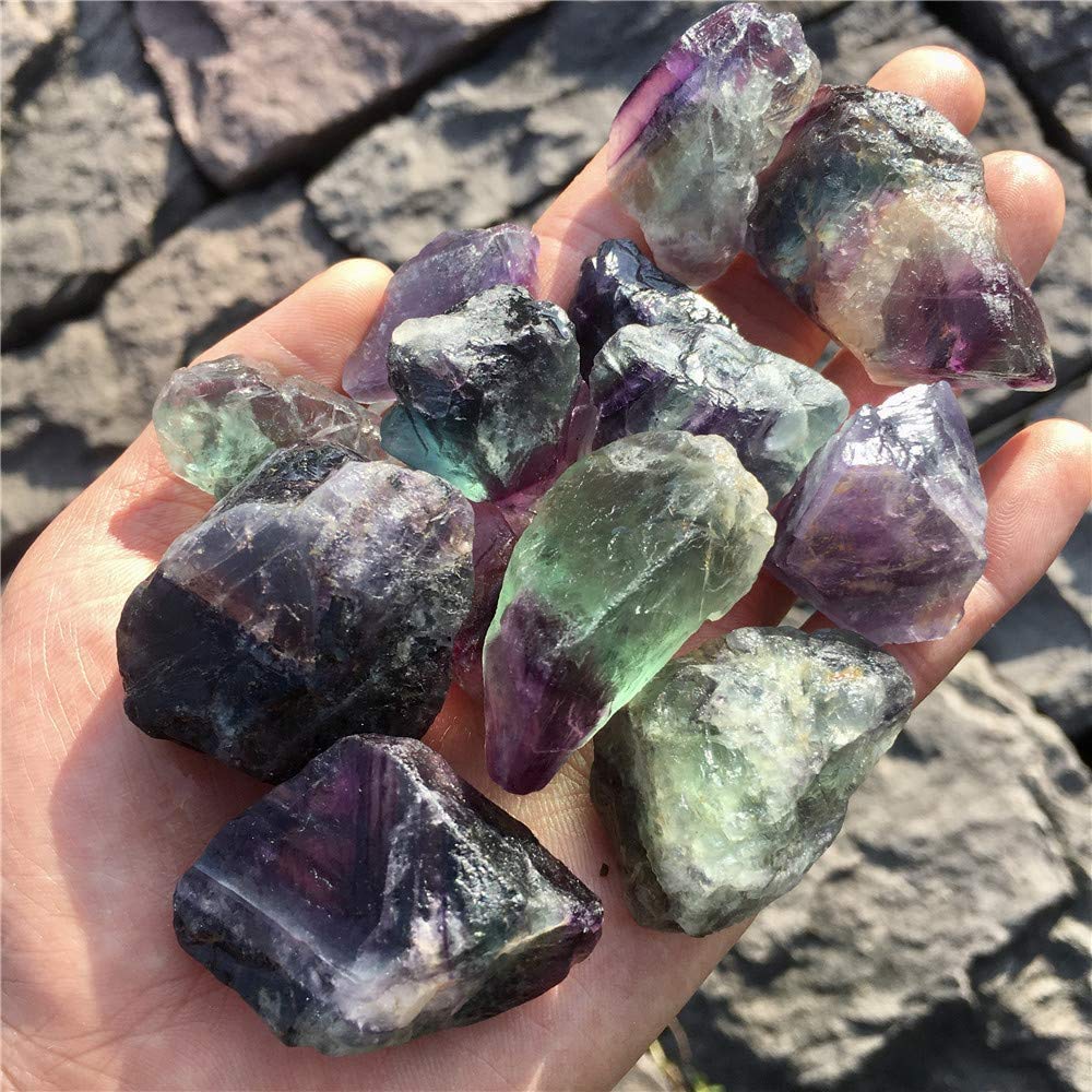 Simurg fluorite rough for cabbing, offering natural facets and energy-rich visuals