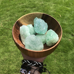 Simurg green fluorite rough natural surface texture ideal for tumbling and cabbing.