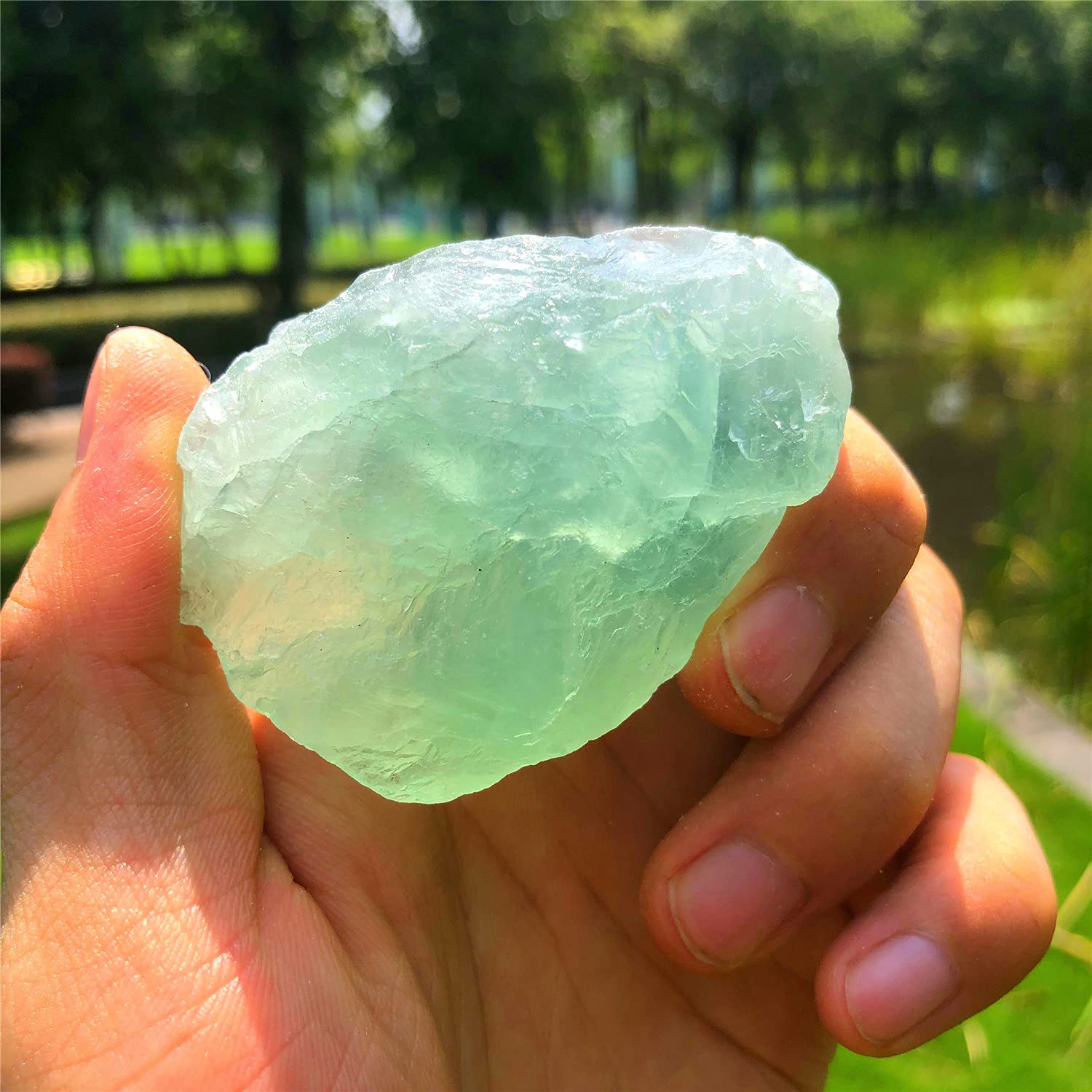Simurg green fluorite rough from Mexico emphasizes authentic origin and mineral character.