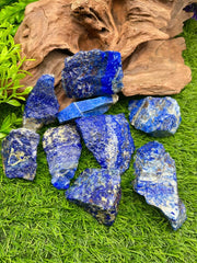 Simurg lapis lazuli stone 1 lb rough crystal for home decor.