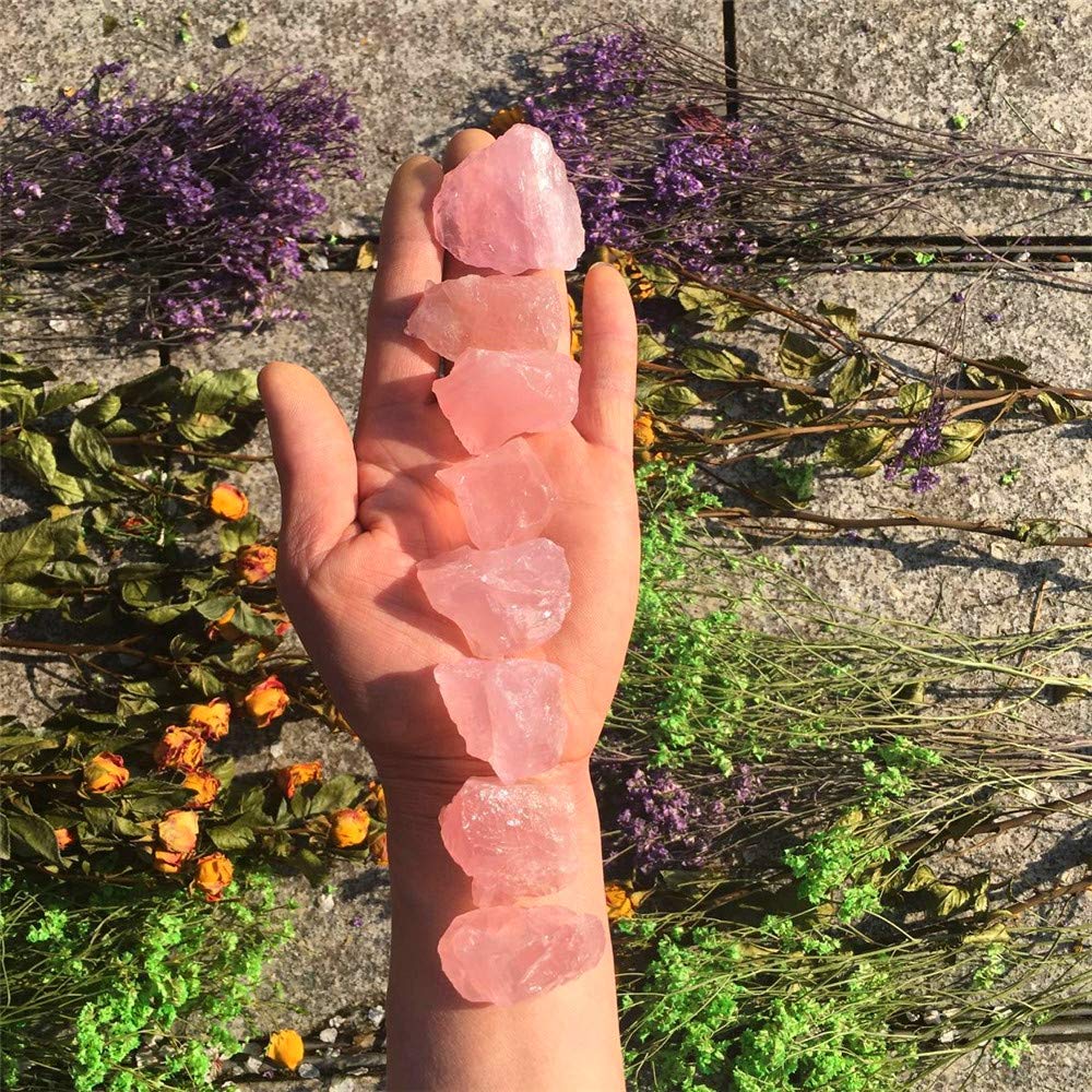 Simurg rose quartz for heart chakra energy during crystal work and meditation.