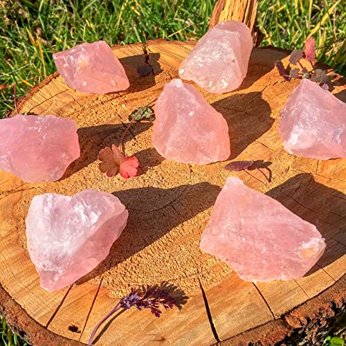 Simurg rose quartz rough crystal Madagascar with unique shapes for lapidary projects.