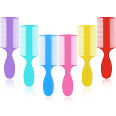 Singhoow six-pack double-sided fine-tooth combs for gentle detangling across hair types