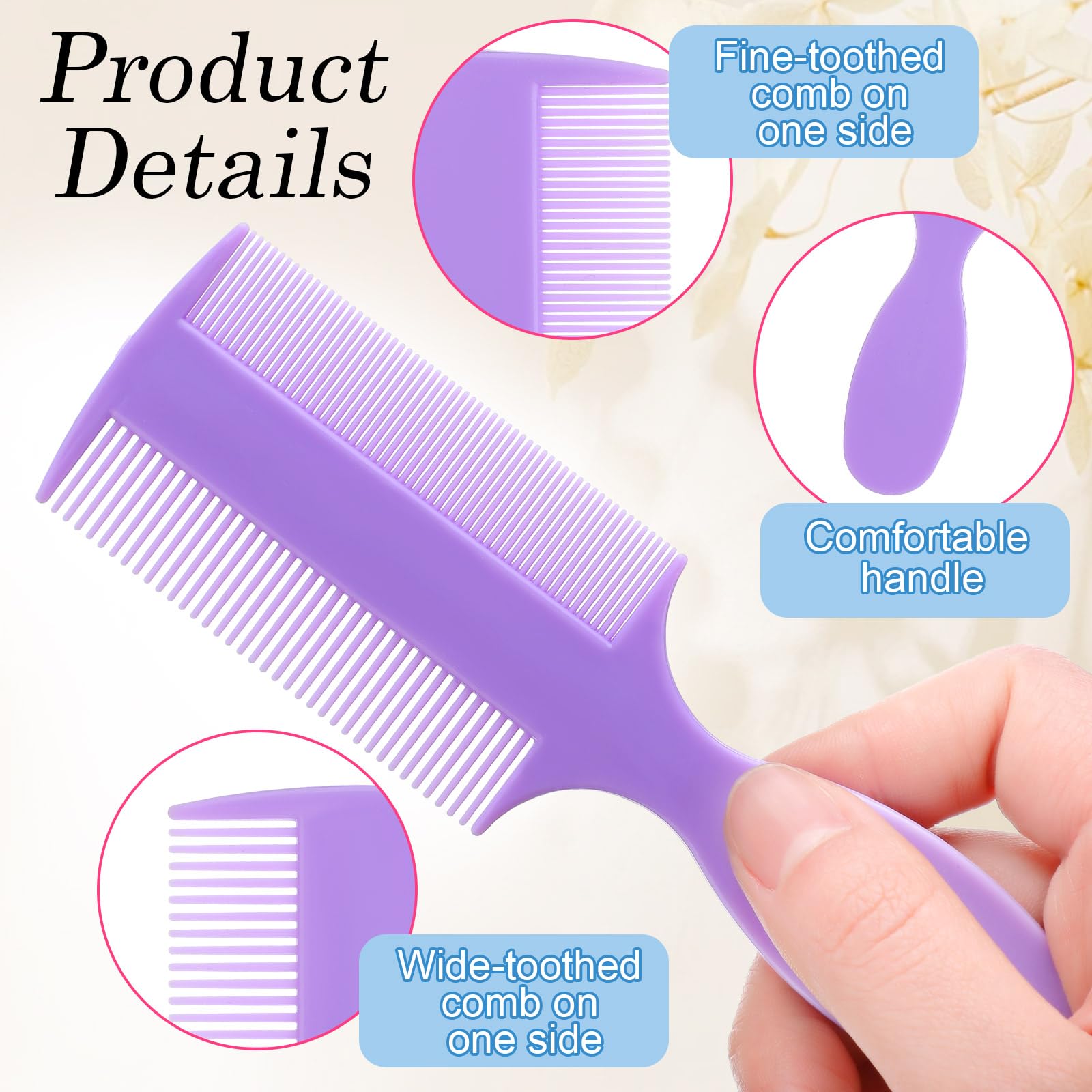 Singhoow six-color fine-tooth combs set for daily hair care