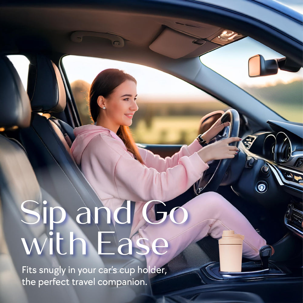 SIPLUSH Paradise Shaker Bottle cream pink finish complements workouts and daily hydration