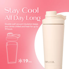 SIPLUSH Paradise Shaker Bottle interior wide-mouth for easy filling and cleaning