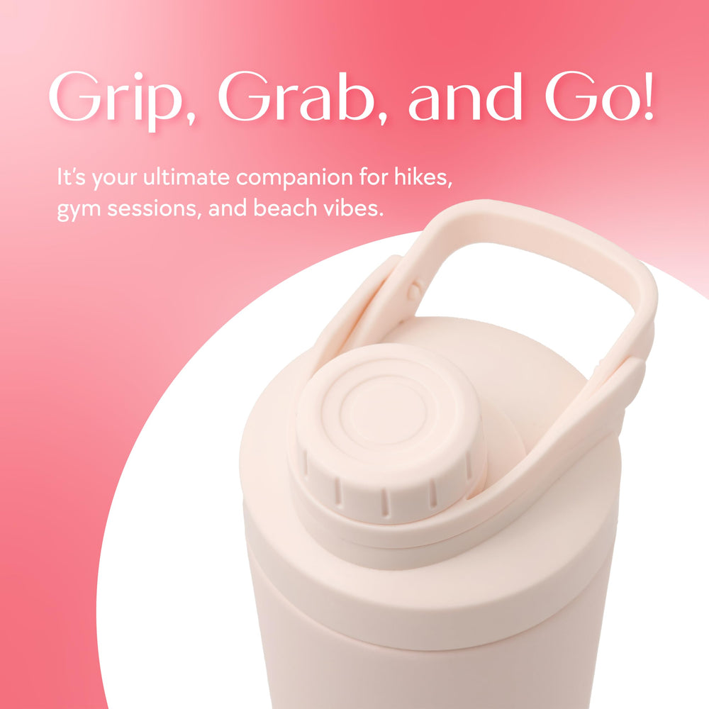 SIPLUSH Paradise Shaker Bottle leakproof cap ensures spill-free sips on the go