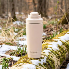 SIPLUSH Paradise Shaker Bottle side view showing slim portable profile