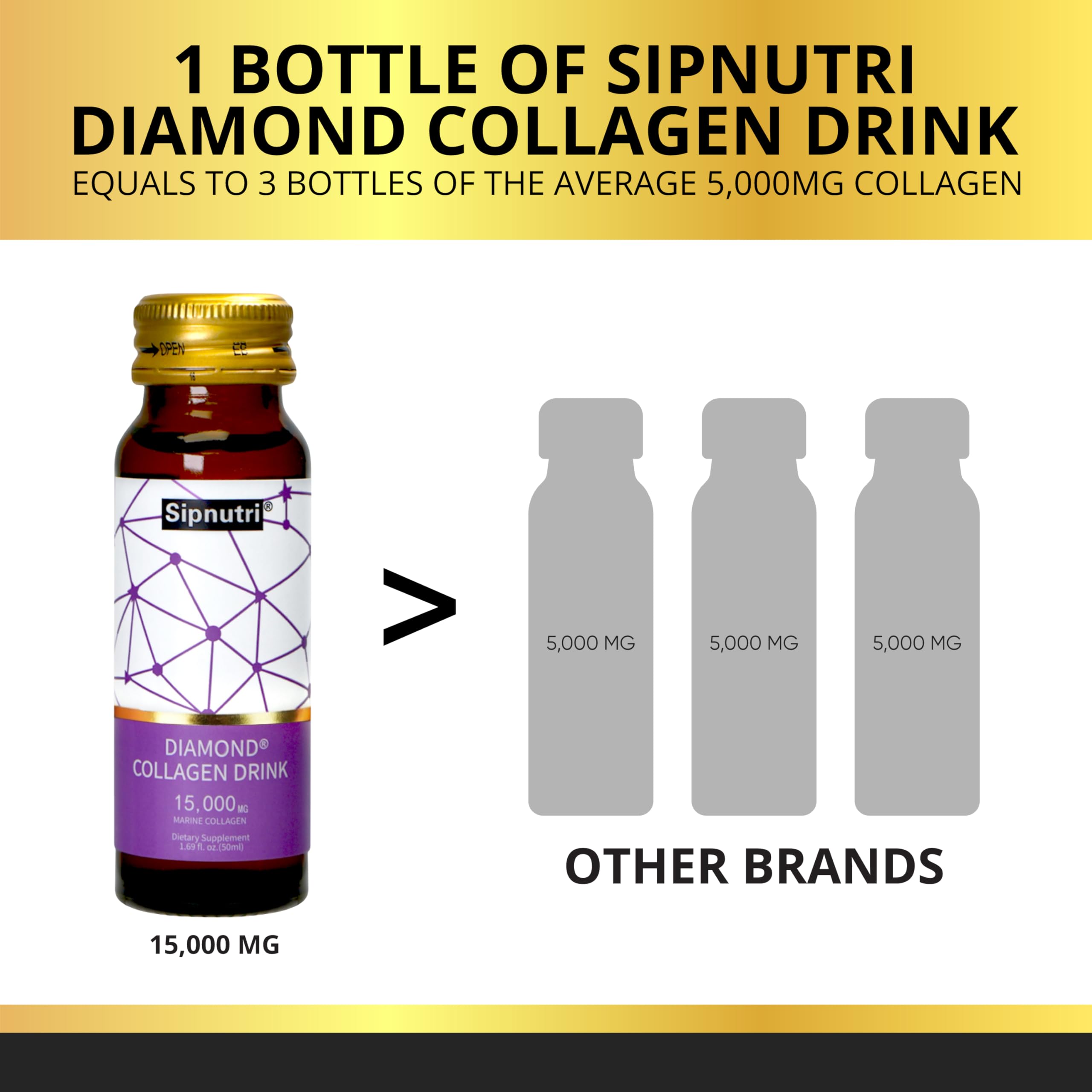 Sipnutri Diamond Collagen Drink in a cold glass highlighting refreshing grape flavor