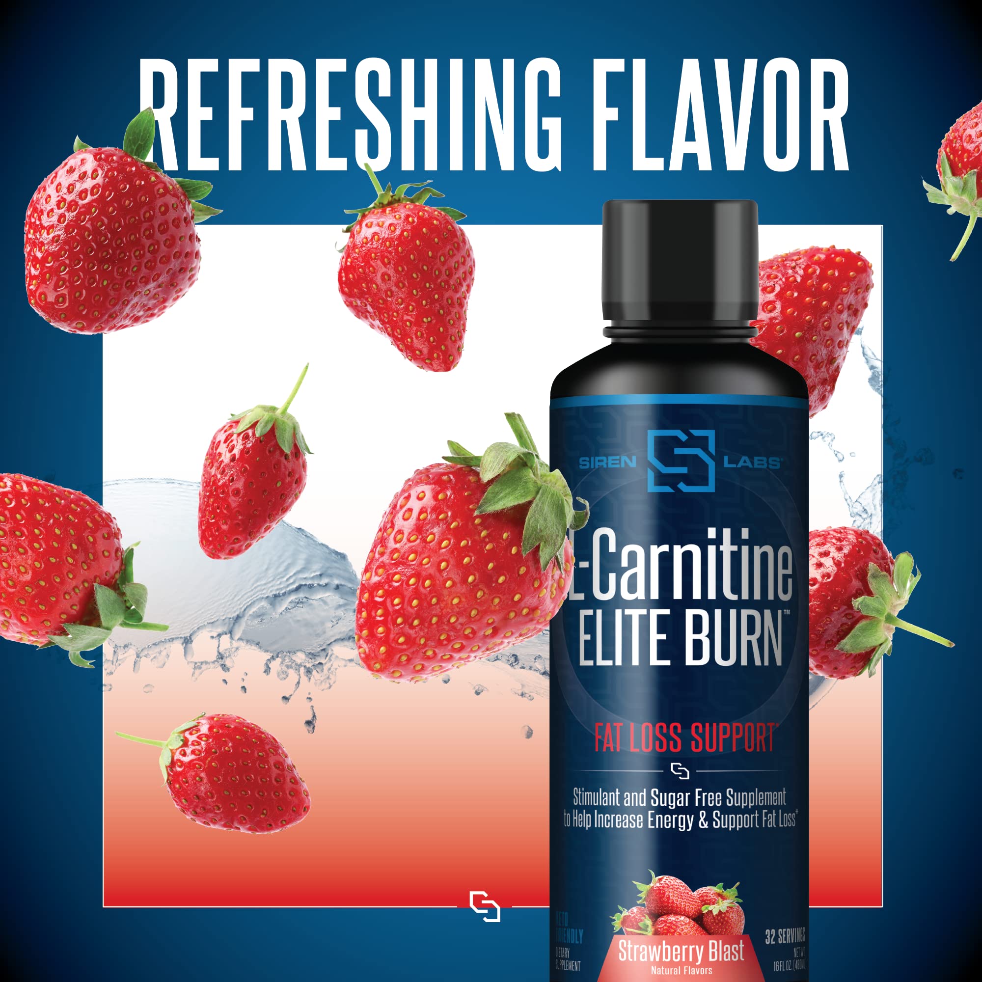SIRENLABS L-Carnitine Elite Burn stimulant-free formula supports versatile daily use.