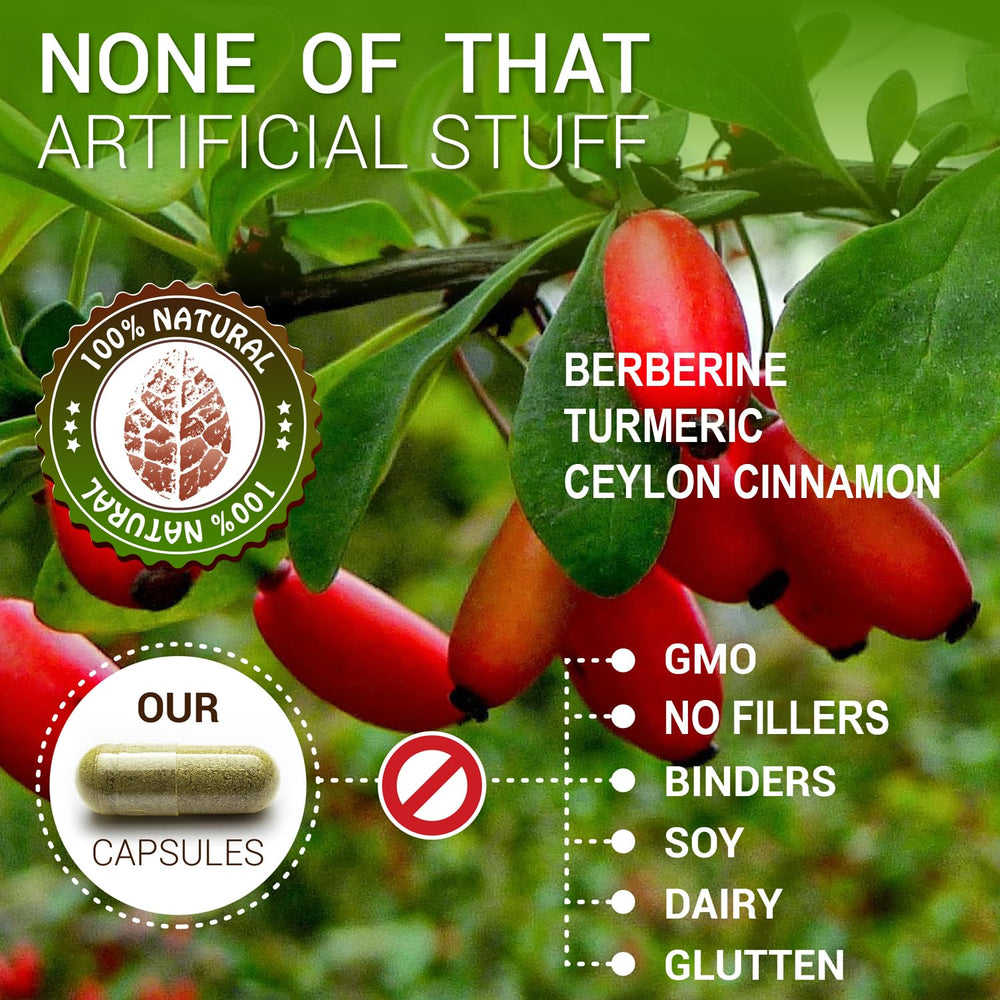 SIRUNES Berberine100 capsules close-up highlighting formulation