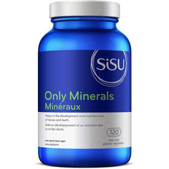 SISU Only Minerals bottle with capsules in hand illustrating convenient daily mineral support