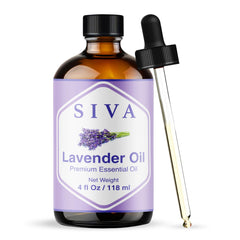 SIVA Lavender oil bottle with dropper for precise application.