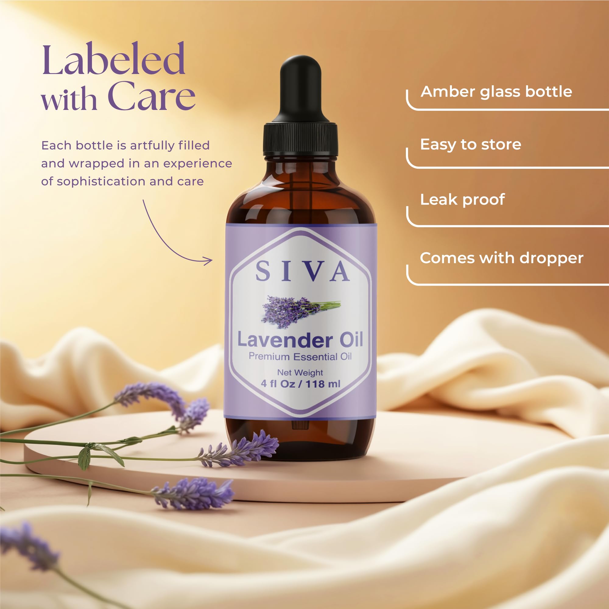 SIVA Lavender oil massage for scalp and hair care.