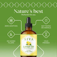 SIVA Organics lemon oil in diffuser setup offering a bright citrus aroma.