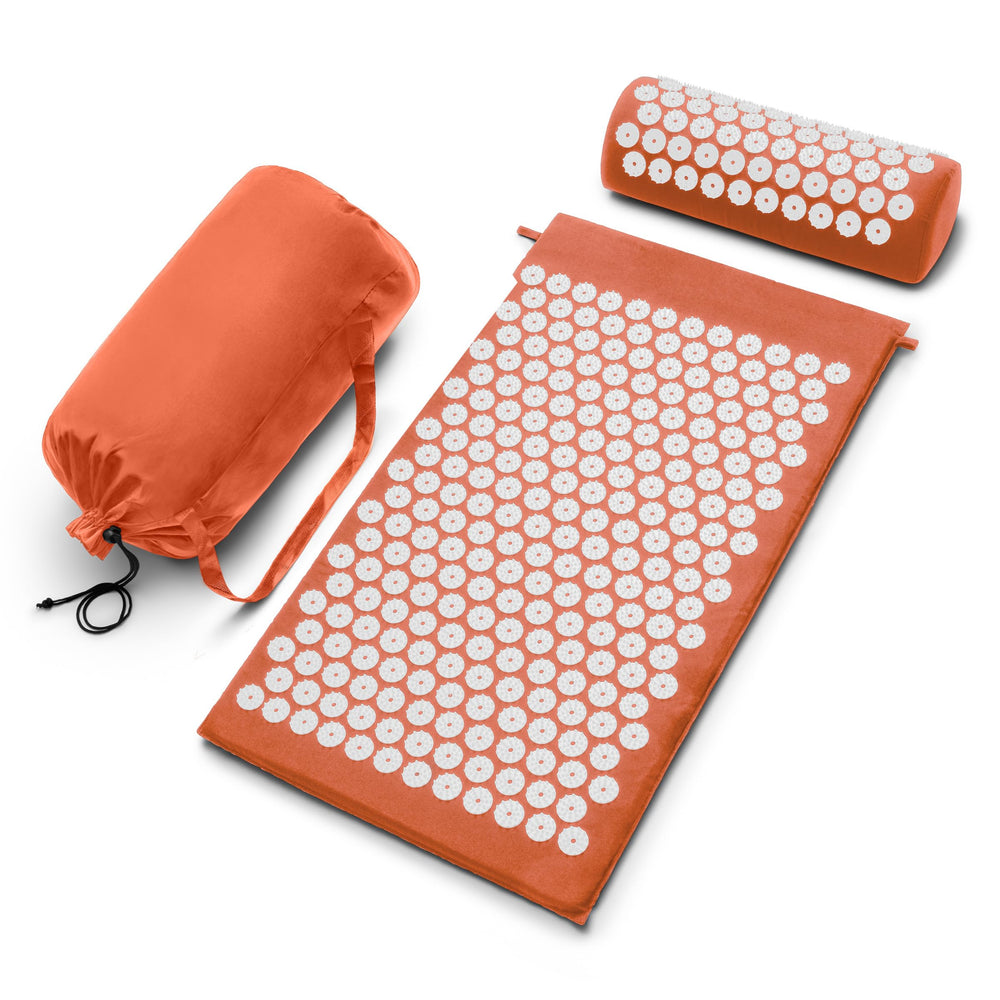 Sivan acupressure mat and pillow set seen from front for full body relaxation and stress relief