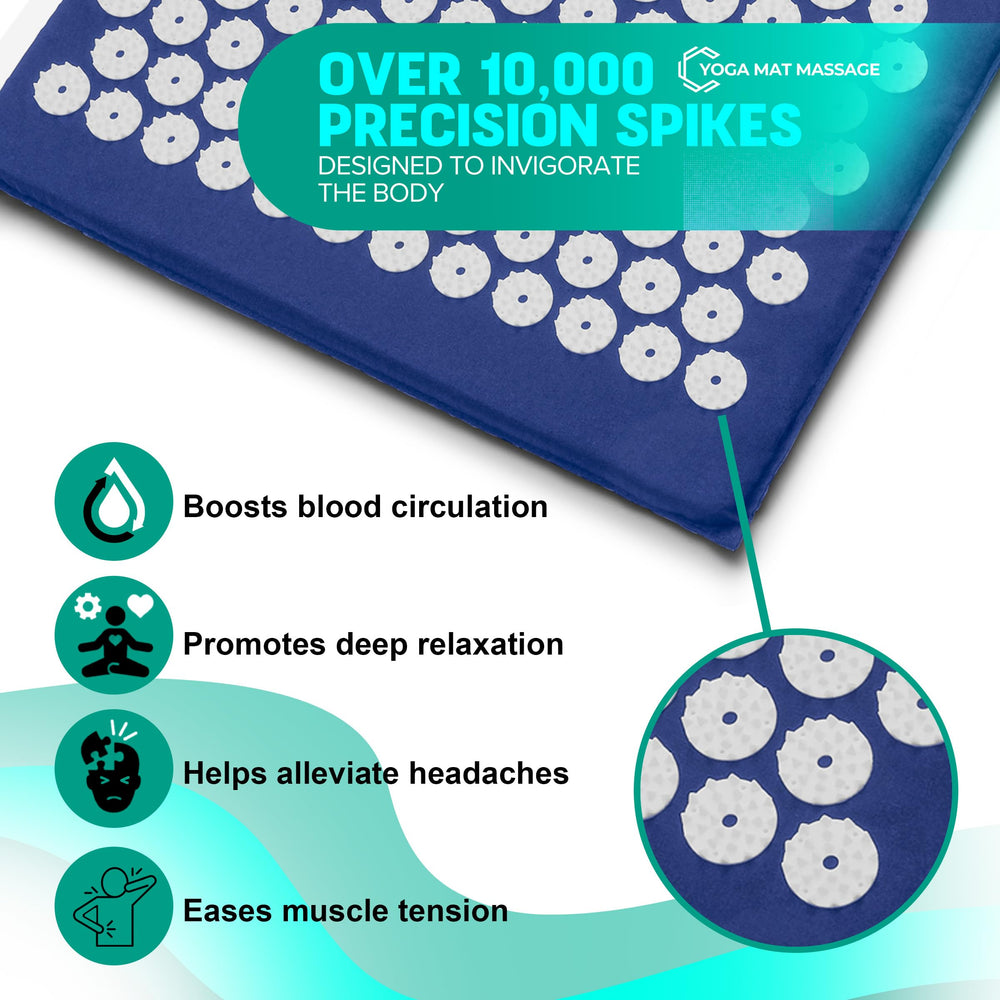 Sivan acupressure mat and pillow suited for office breaks.