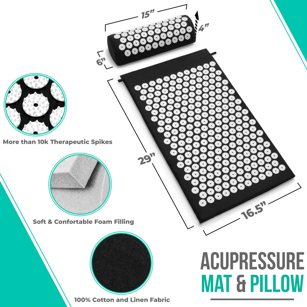 Close-up of thousands of spikes on the Sivan mat for neck and back support.