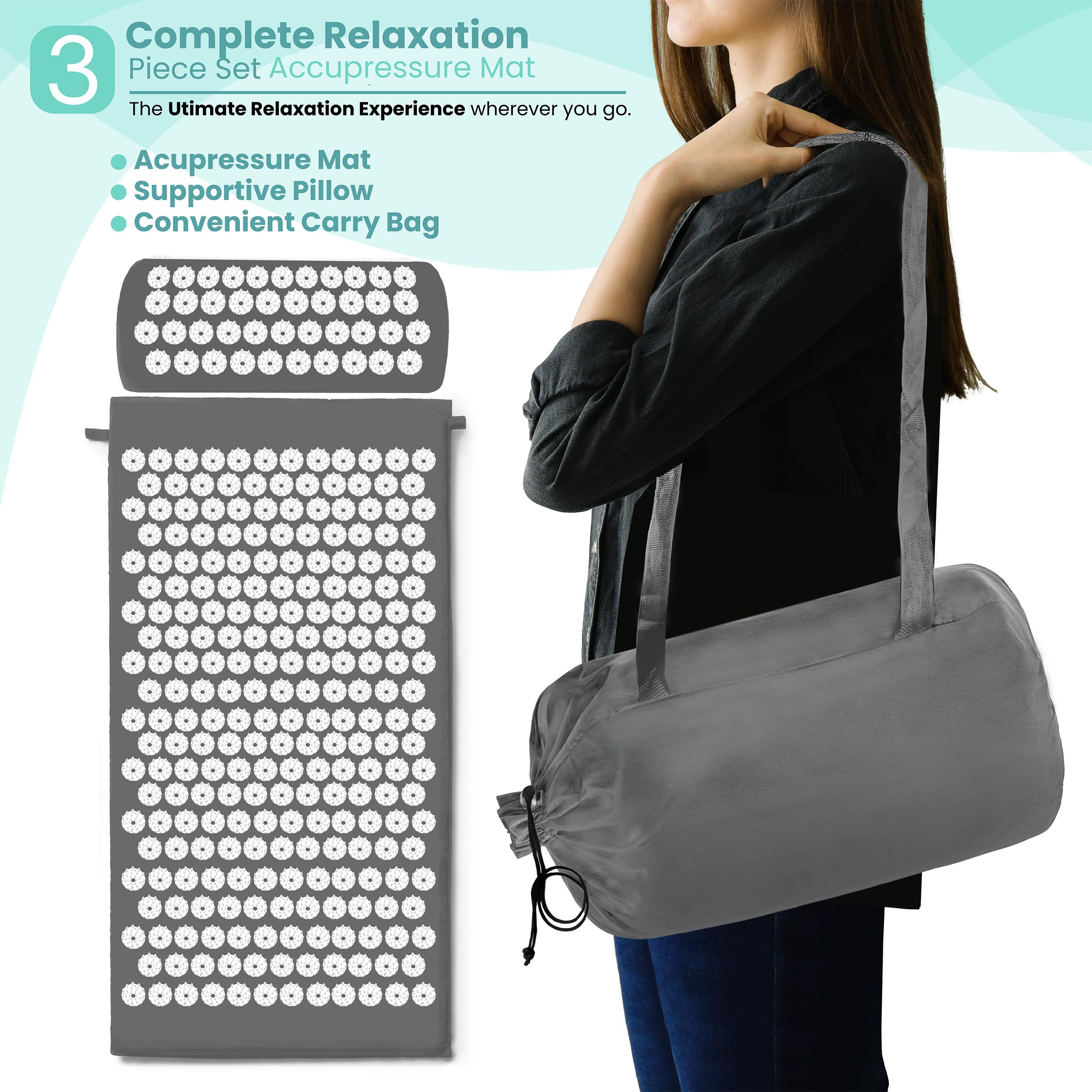 Sivan acupressure mat in yoga studio for meditation