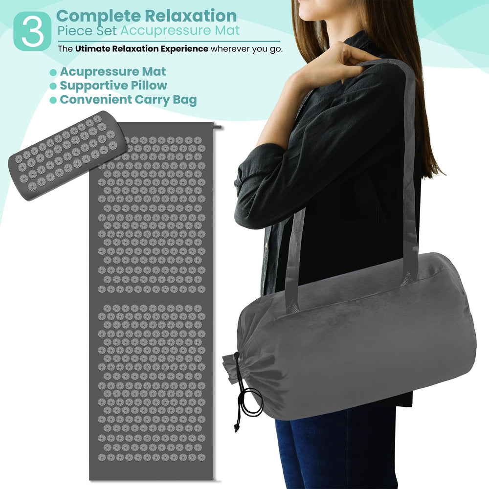 Sivan acupressure mat in a yoga studio setting for mindful practice.