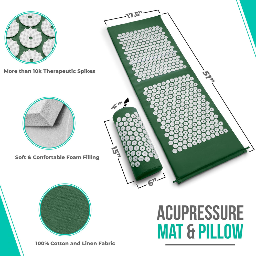 Sivan acupressure pillow close-up with nodules for neck comfort.