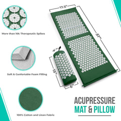 Sivan acupressure pillow close-up with nodules for neck comfort.