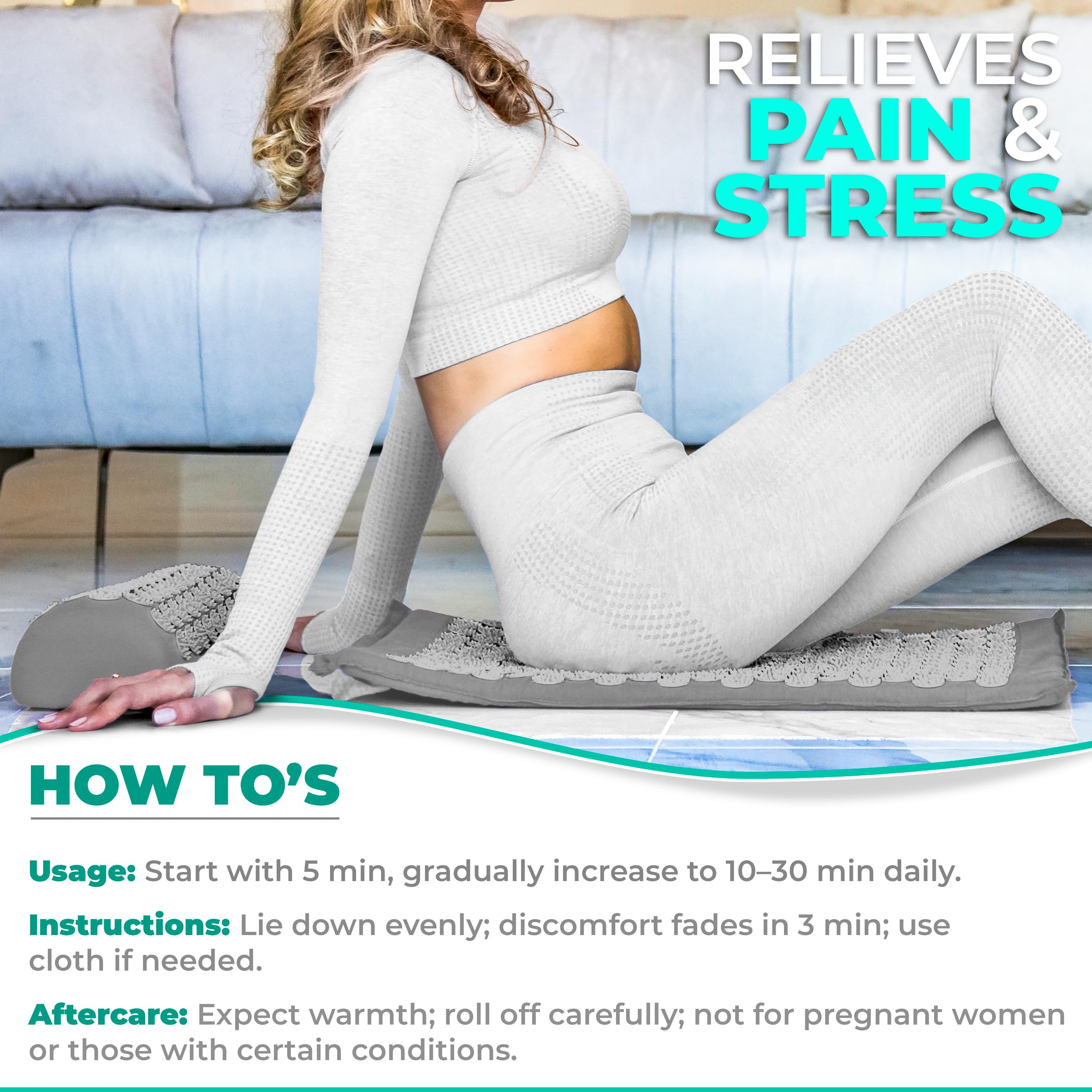 Sivan acupressure pillow neck-support providing neck comfort.