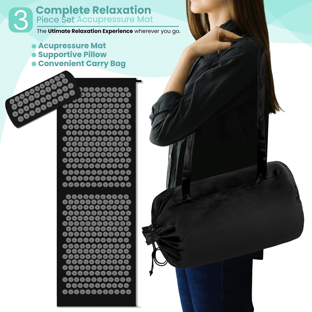 Sivan Health and Fitness acupressure set at desk promotes alertness and stress relief at work.