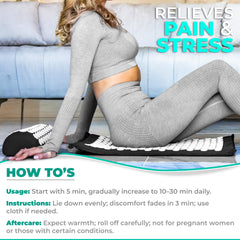 Sivan Health and Fitness mat and pillow offering full back support in use.
