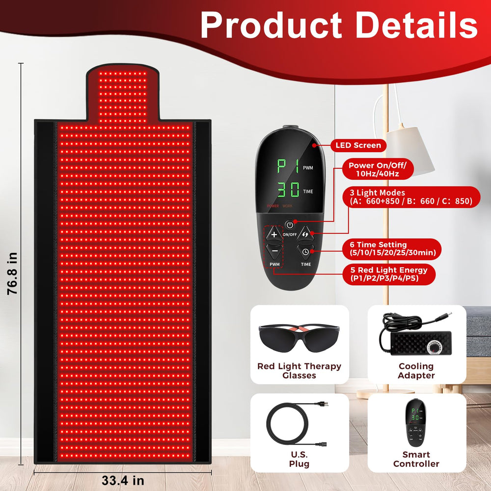 Siyiteng full-body therapy mat side view highlights expansive coverage for neck and back