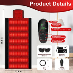 Siyiteng full-body therapy mat side view highlights expansive coverage for neck and back