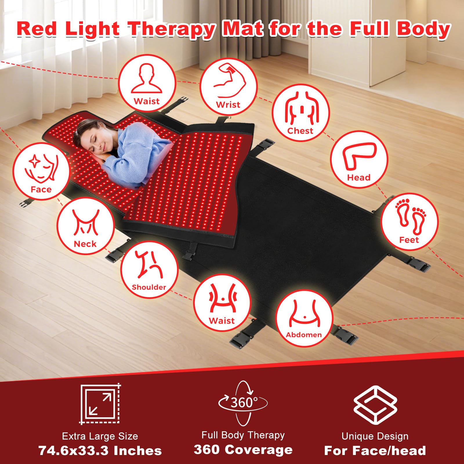 Siyiteng mat offers five intensity levels and three pulse modes for flexibility