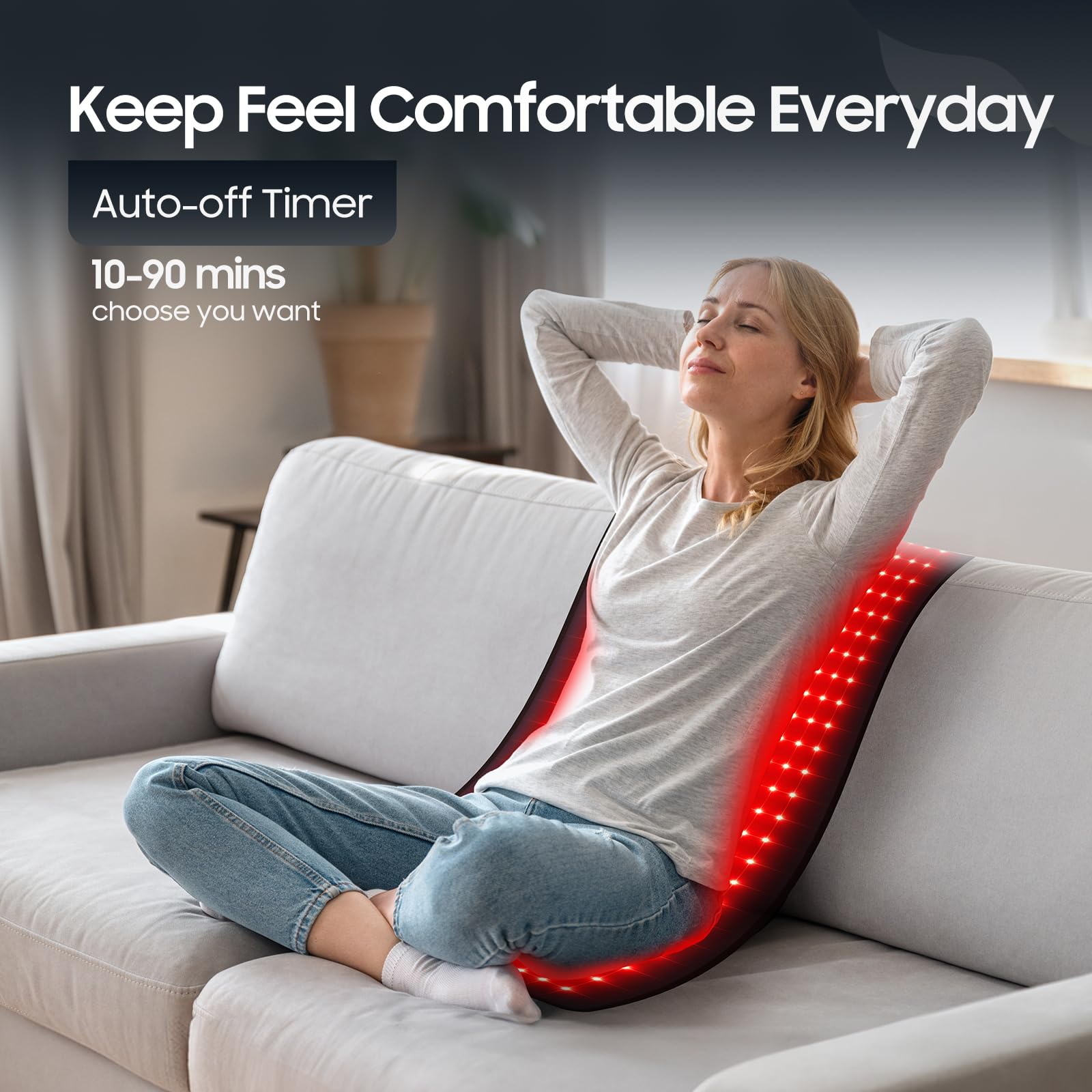 Advanced controller with 5 intensity levels and adjustable timer.