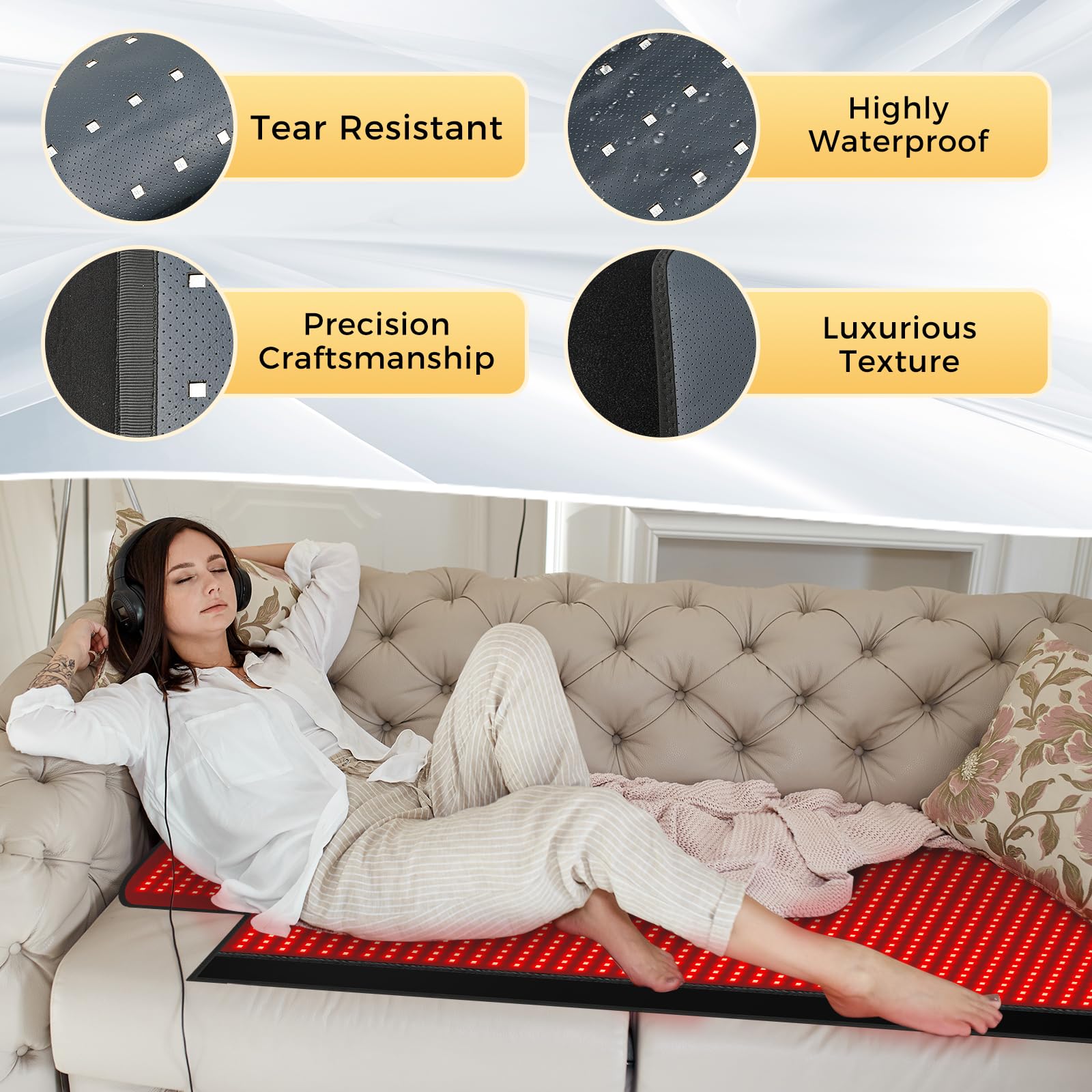 Siyiteng therapy mat rolled for storage and portability