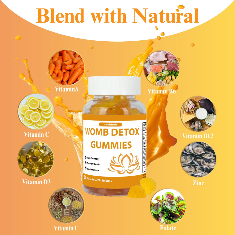 Siyolaherb Womb Gummies offer two-daily-dose convenience in orange flavor.