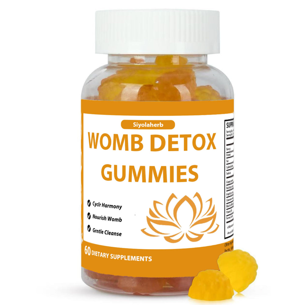 Siyolaherb Womb Gummies in orange flavor support hormonal balance for daily cycle care.