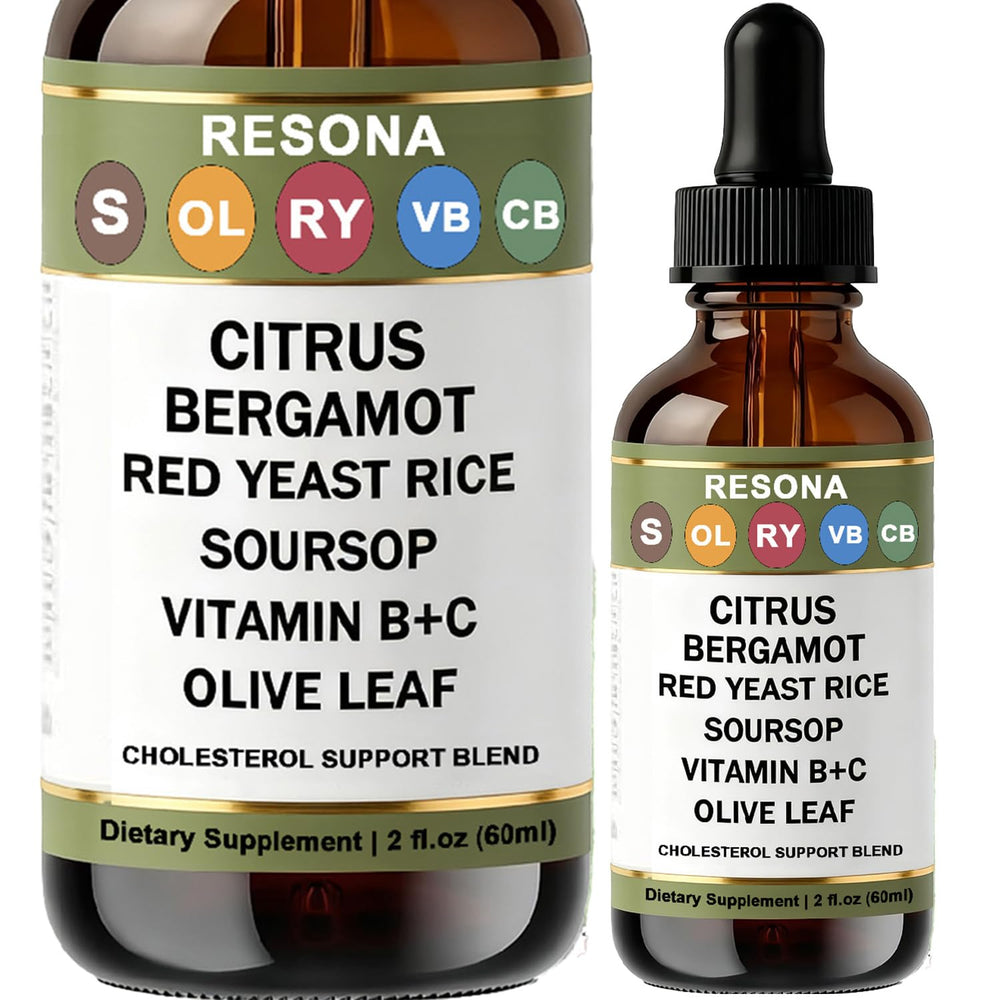 Skaal RESONA bottle showing plant-based cholesterol support formula.