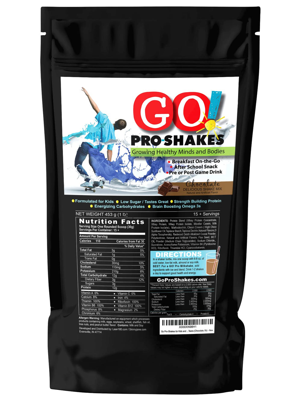 Dietitian-approved Skinny Jane GO Pro Shakes logo on packaging