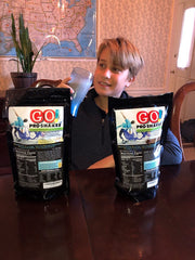 Kid enjoying GO Pro Shakes after sports or activity