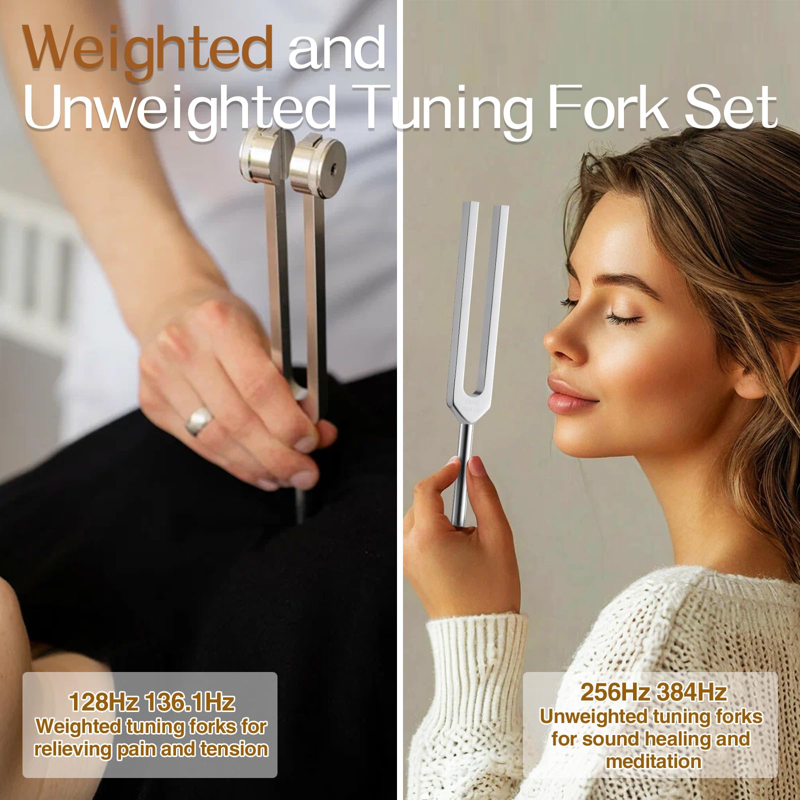Skitobed Yin 256Hz tuning fork for meditation focus and emotional calm.