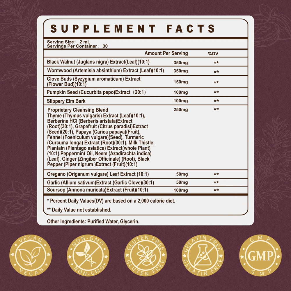 SKLIA liposomal black walnut bottle supports digestive balance.