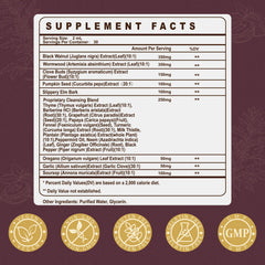 SKLIA liposomal black walnut bottle supports digestive balance.