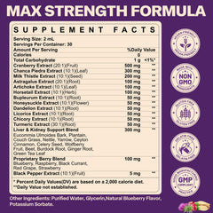 SKLIA cranberry extract drops close-up highlighting PAC-rich formula for urinary support.