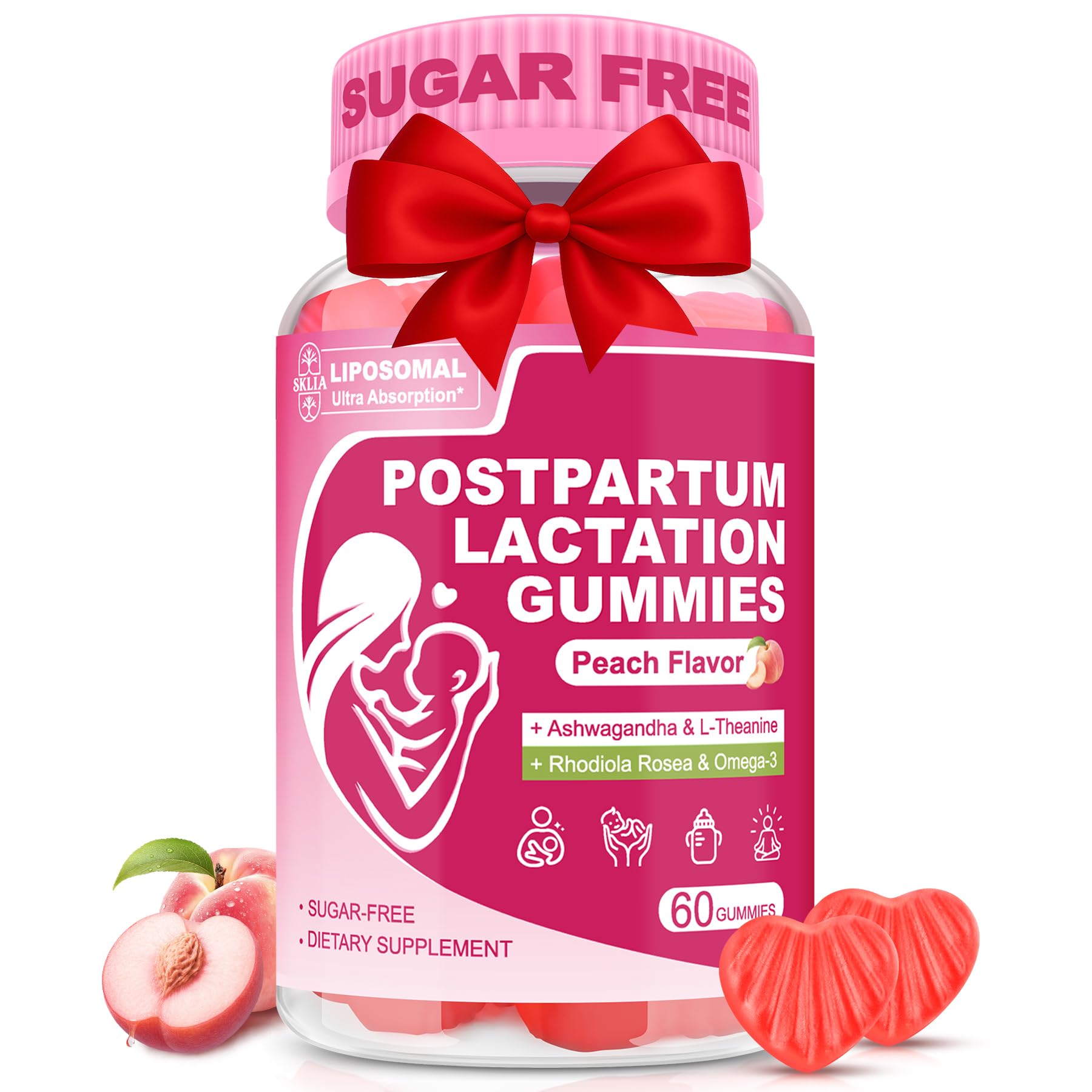 SKLIA liposomal lactation supplement bottle for postpartum support.