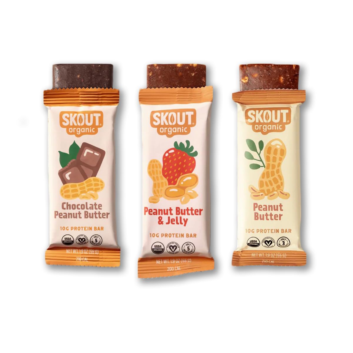 Skout peanut protein bar showcasing peanut flavor and texture