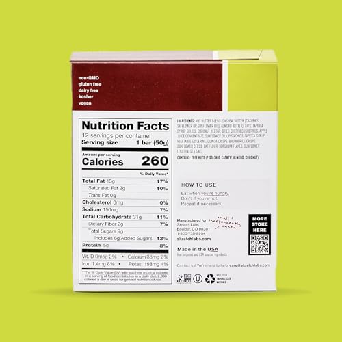 Close-up of cherry and pistachio pieces in Skratch Labs bar