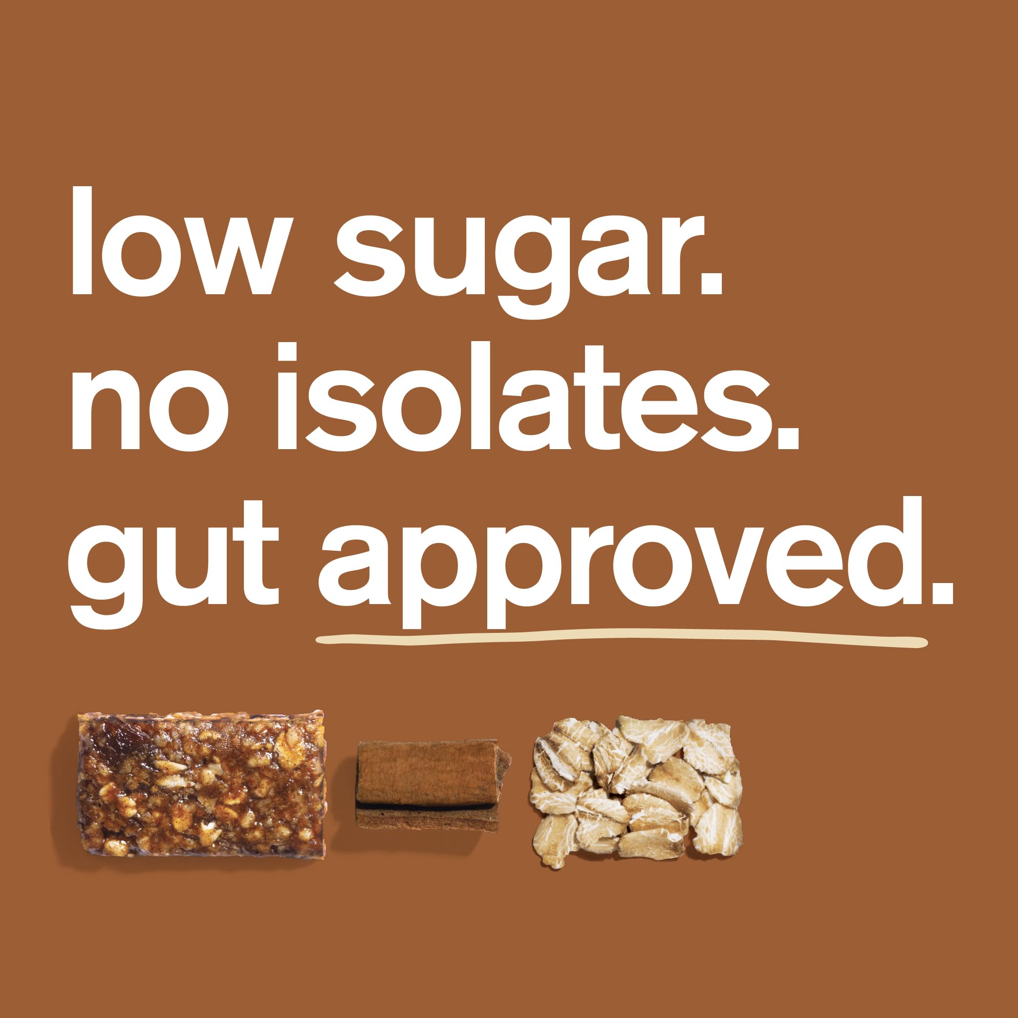 Skratch Labs Energy Bar Cinnamon Oatmeal ingredients spread shows non-GMO, gluten-free composition.