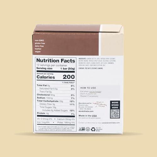 Skratch Labs Energy Bar Cinnamon Oatmeal nut butter detail emphasizes creamy texture and flavor.