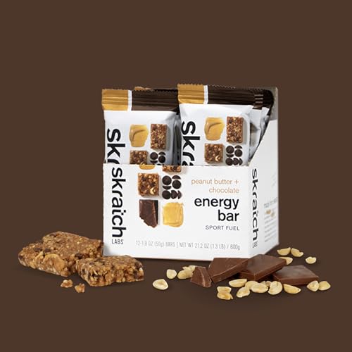Skratch Labs Energy Bar peanut butter chocolate bar ready to eat during activity.