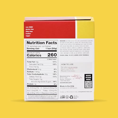 Skratch Labs Energy Bar Raspberry Lemon texture with nuts and chips for a satisfying bite.